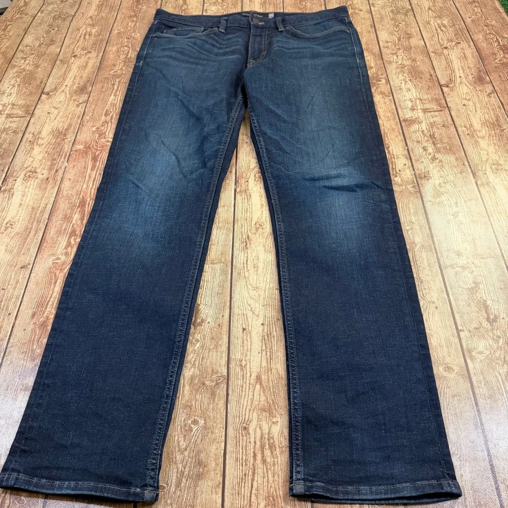 Banana Republic Slim Jeans Mens 33W x 32L Dark Indigo Stretch Denim